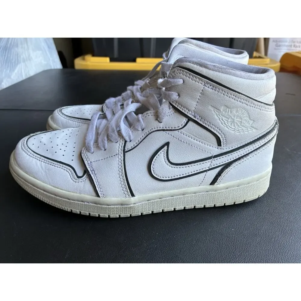 Jordan Air Women’s 1 SE Mid Iridescent Trim Sneaker Size 9 Fast Shipping